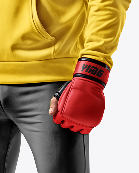 Male UFC Fighter Wearing Track Suit Mockup