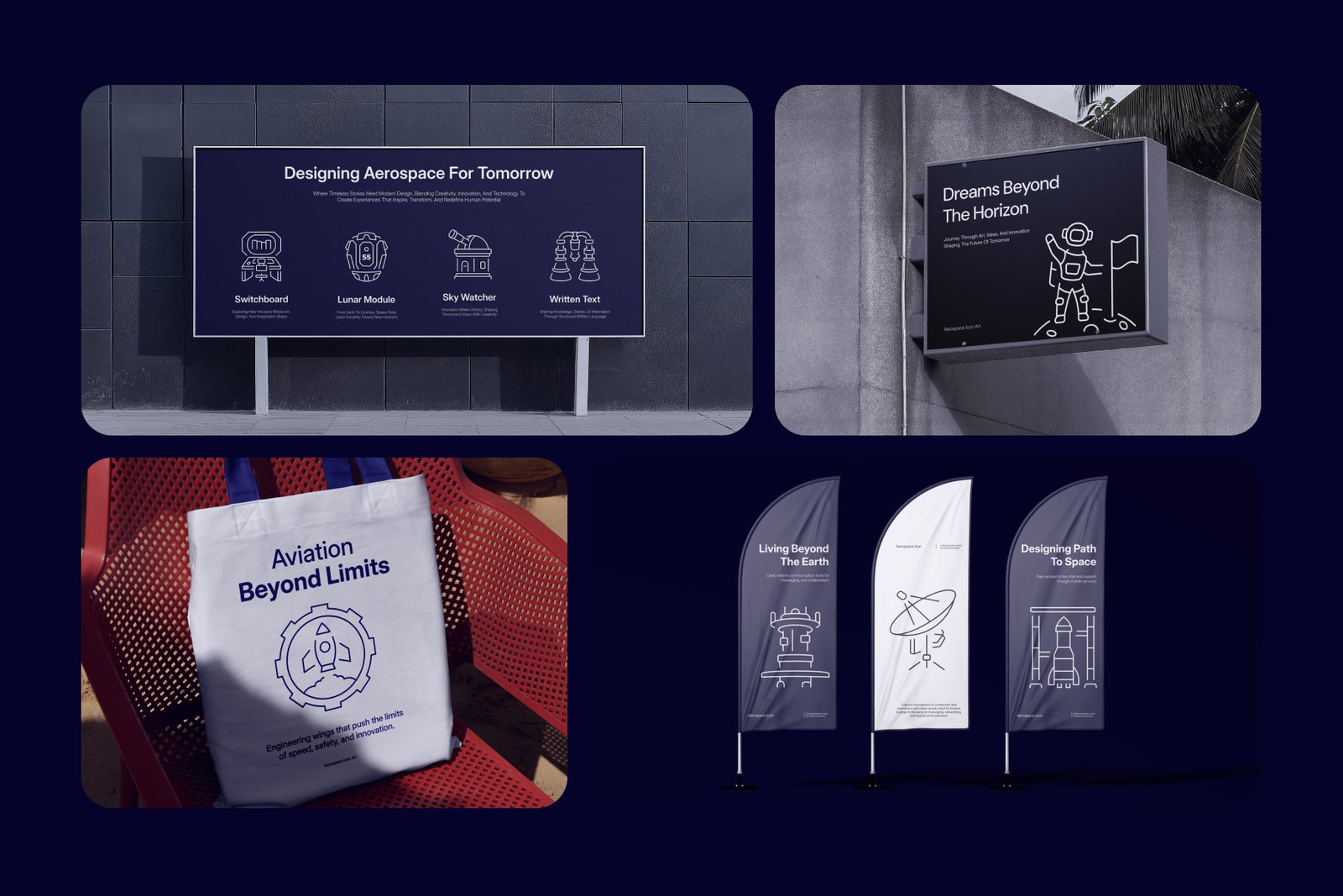 Aerospace Icon Art Set