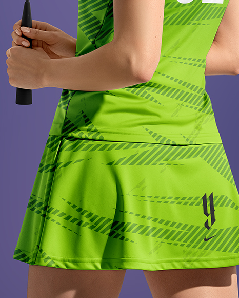 Woman Wearing Badminton Uniform Mockup