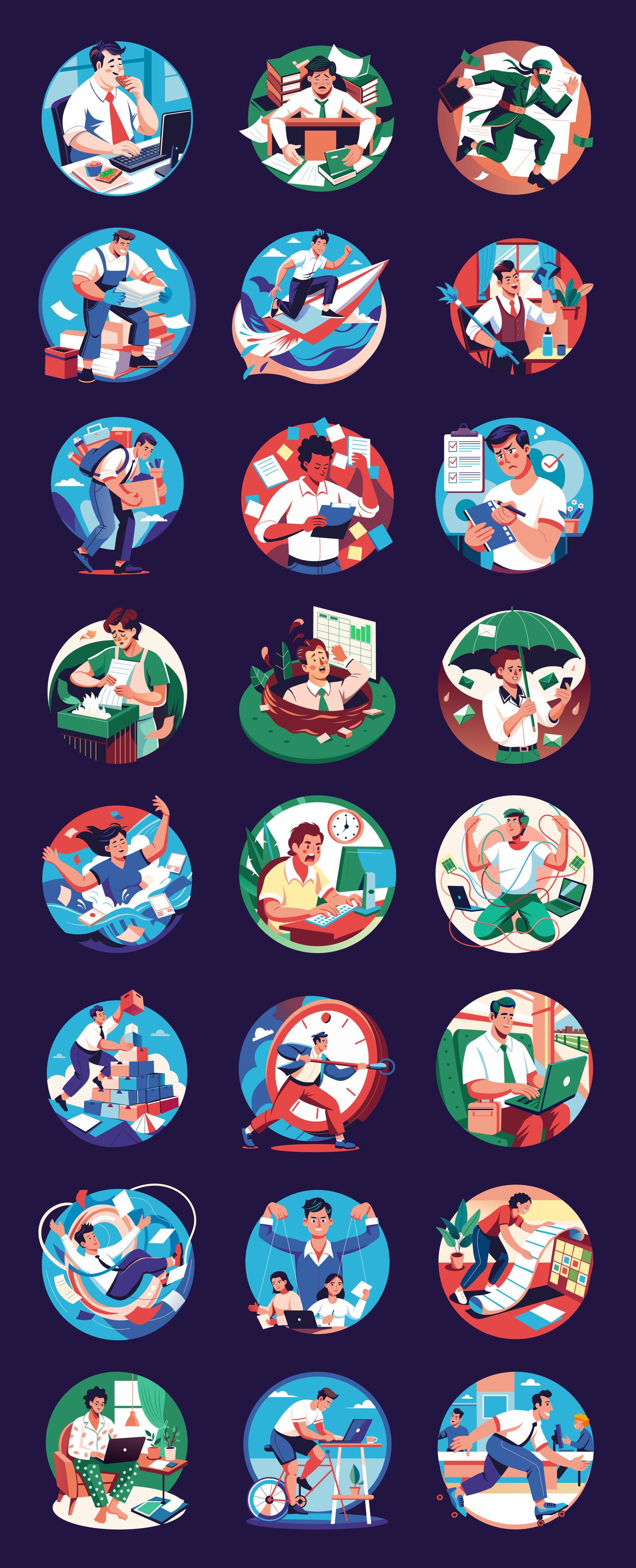 Workaholics Characters Illustrations