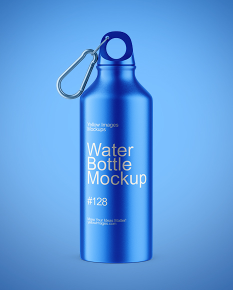 Aluminum Water Bottle Mockup
