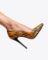 Pair of Stilettos on Woman's Legs Mockup