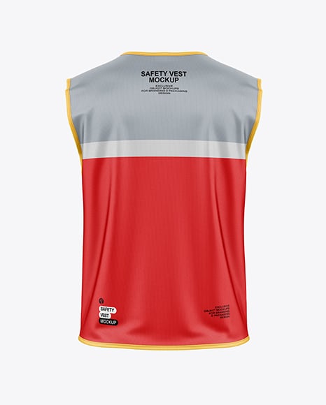 Safety Vest Mockup - Back View