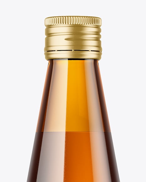 Amber Glass Bottle Mockup