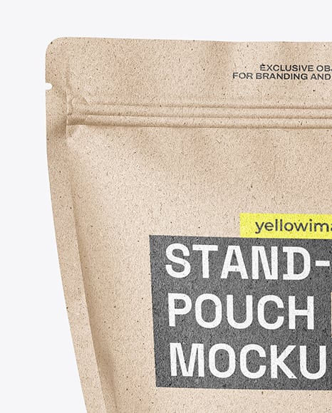 Kraft Paper Stand-Up Pouch Mockup