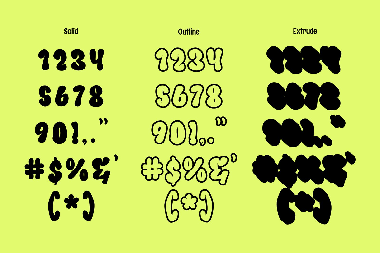 Onyx Vibe - 3d 90s layered display font