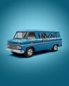 Retro Panel Van Mockup - Half Side View