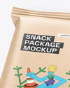 Kraft Paper Snack Package Mockup