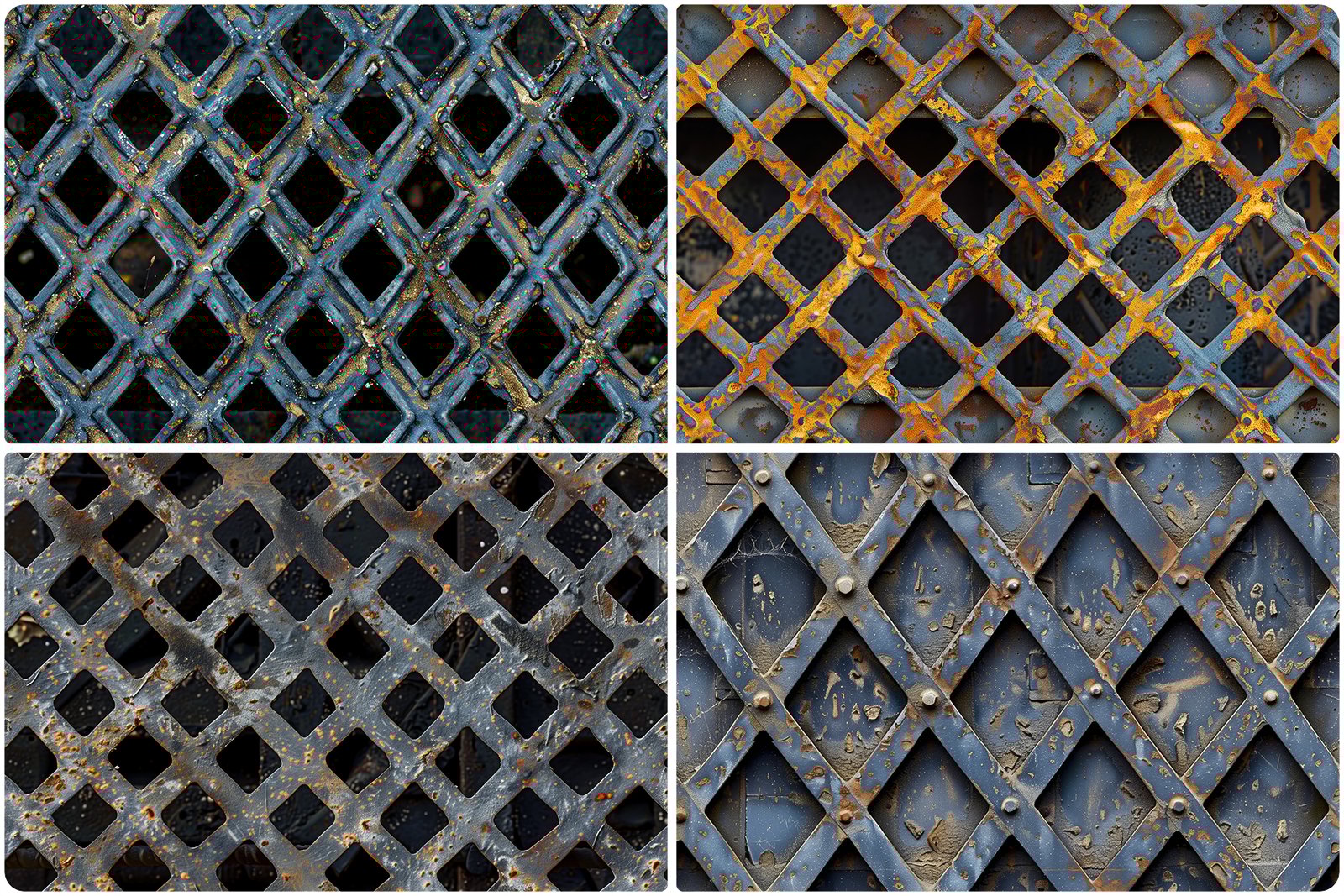 30 Metal Grate Texture Backgrounds