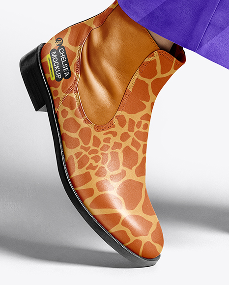 Chelsea Boots on Woman's Legs with Pants Mockup