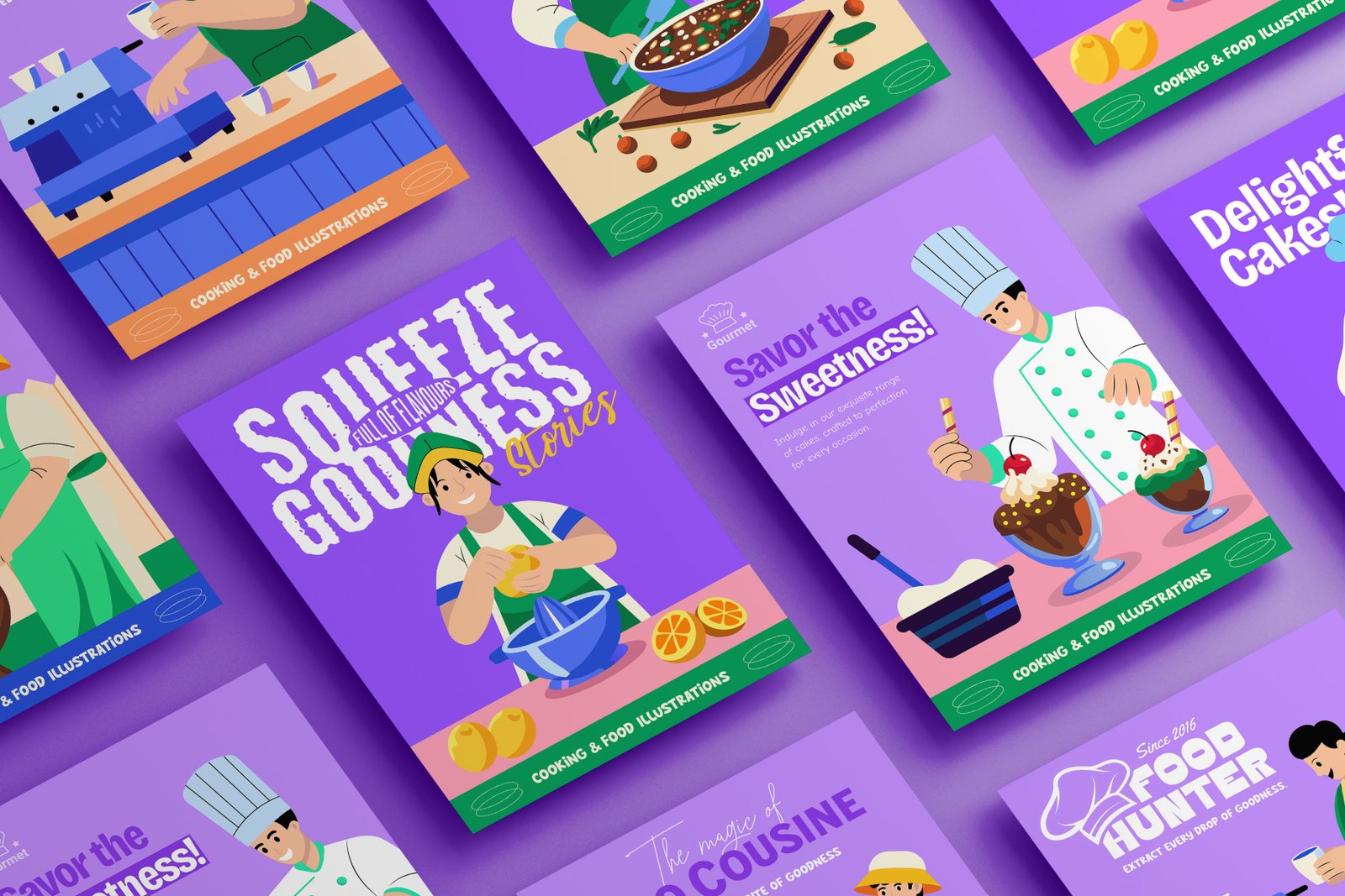 Cooking and Food Illustration Set