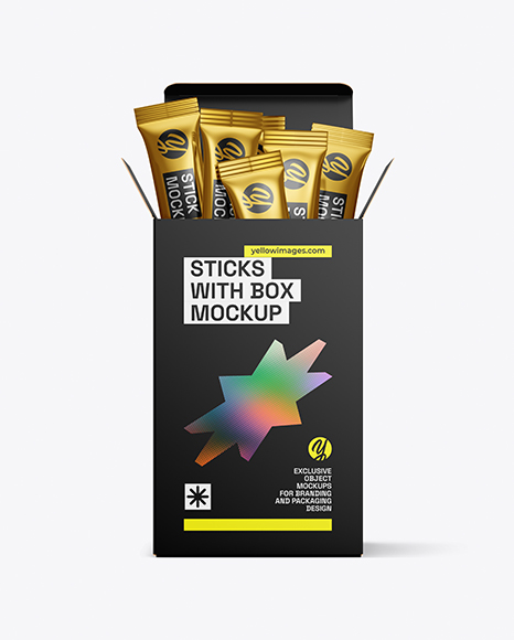 Metallic Stick Sachets With Box Mockup - Free+Software+Box+Mockup+Box+Mockup+Mockup+Design+Box+Software