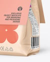 Glossy Package with Paper Label Mockup