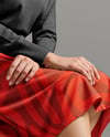 Woman Wearing Sneakers and Skirt Mockup