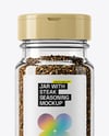 Glass Jar with Steak Seasoning Mockup