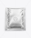 Glossy Metallic Sachet Mockup