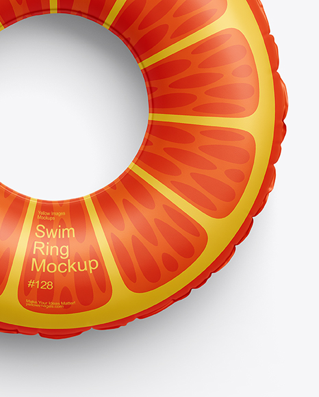 Matte Swim Ring Mockup - Top View