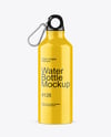 Aluminum Water Bottle with Glossy Finish Mockup
