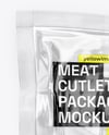 Clear Plastic Flow-Pack with Cutlets Mockup