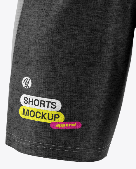 Heather Shorts Mockup - Front View