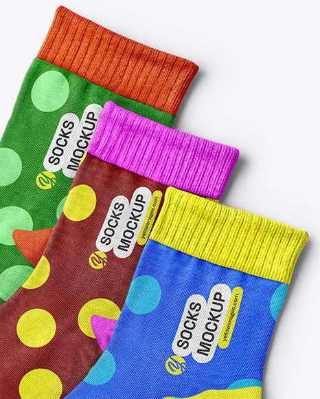 Three Socks Mockup