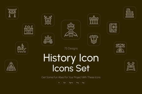 History Icon Art Set