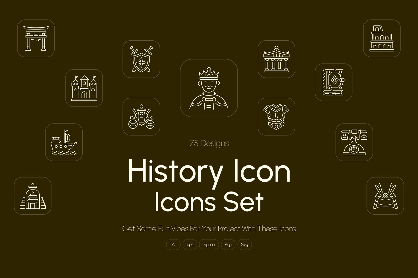 History Icon Art Set