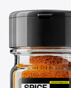 Square Glass Jar with Cayenne Pepper Mockup