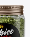 Jar with Dill Weed Spice Mockup