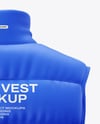 Matte Down Vest Mockup – Back View