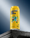 16oz Aluminium Can with Matte Finish on the Block Mockup