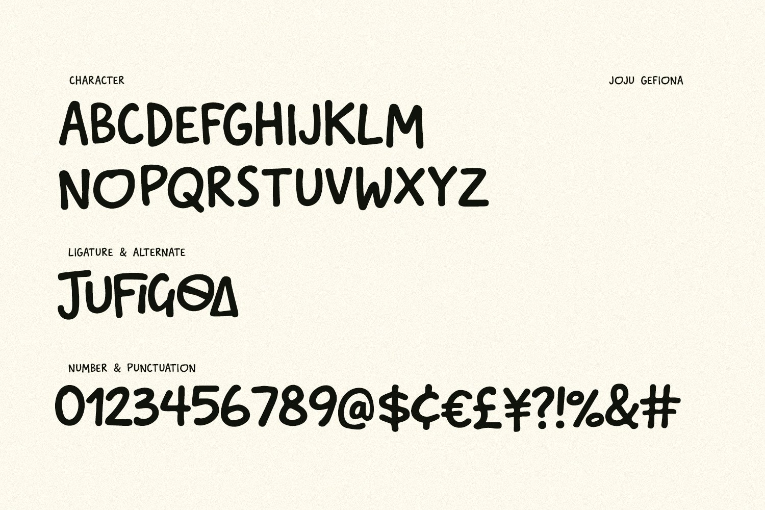 Joju Gefiona Playful Kids Branding Sans Serif