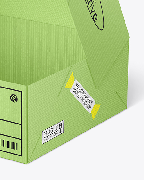 Opened Textured Cake Box Mockup