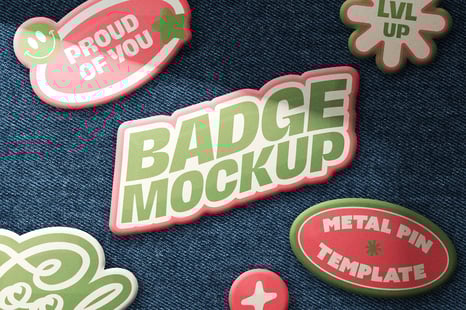 Badge Pin Mockup - Stationery Mockups
