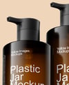 Amber Bottles with Tubes Mockup