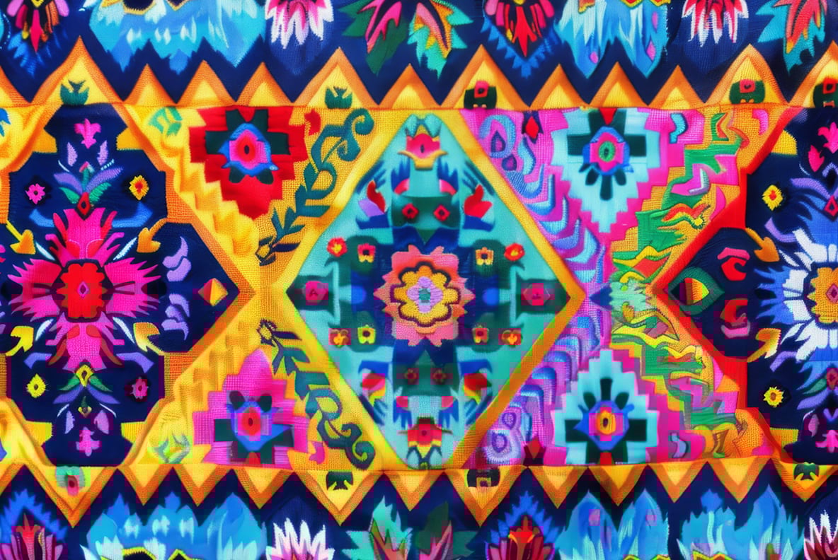 South American Fabric Patterns - 48 images