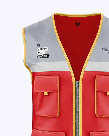 Safety Vest Mockup - Front View