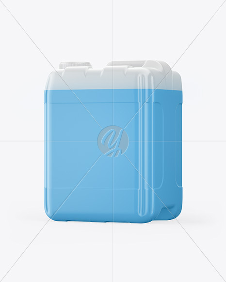 Transparent Plastic 5L Jerrycan Mockup