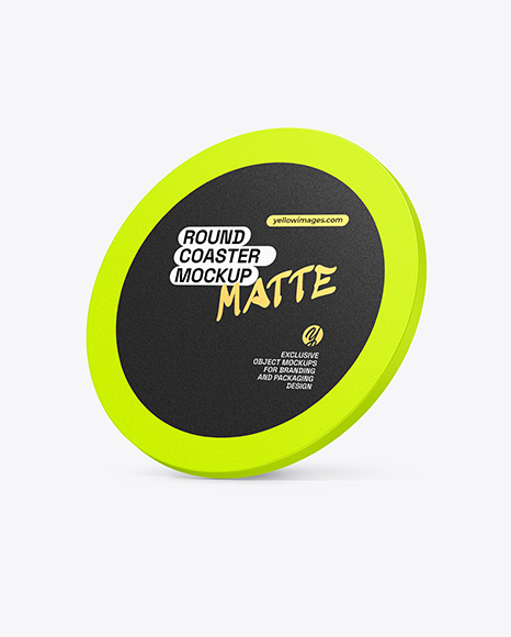 Plastic Beverage Coaster Mockup - Round plastic container mockup