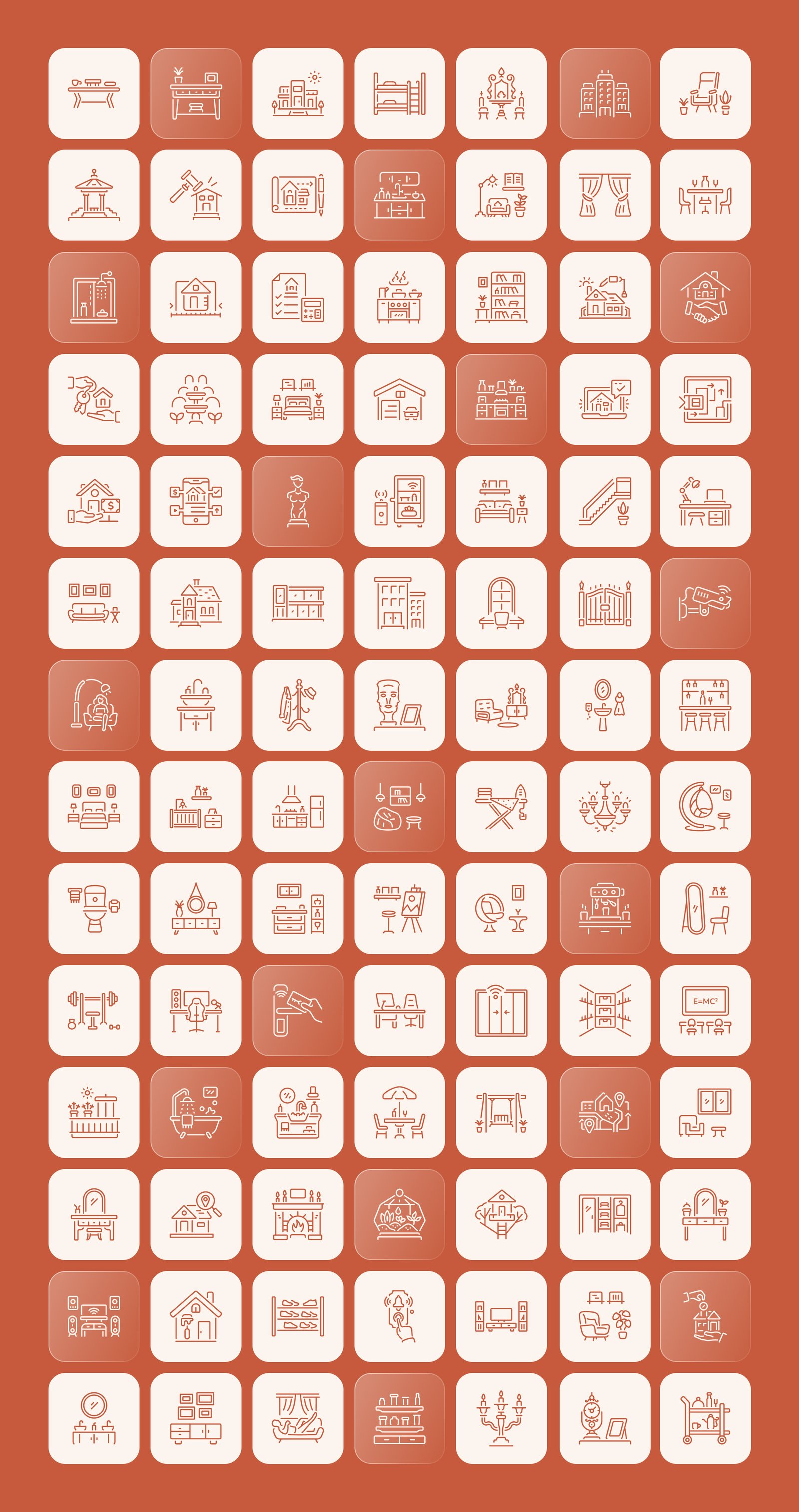 Housing and Interior Icons Set