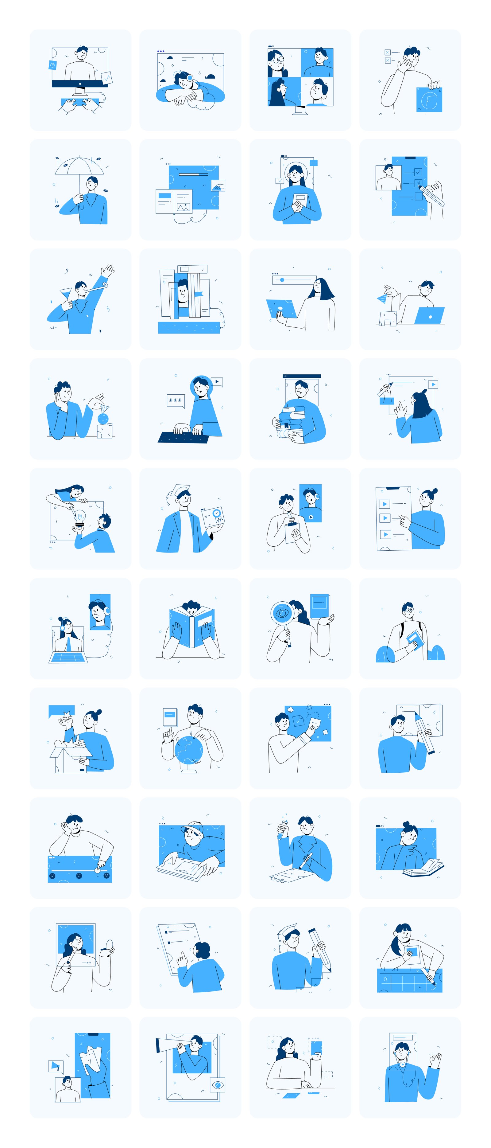 Tech and Business Illustration Set
