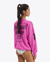 Young Woman Wearing a Sweatshirt Mockup