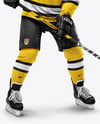 Man Wearing Full Ice Hockey Kit Mockup