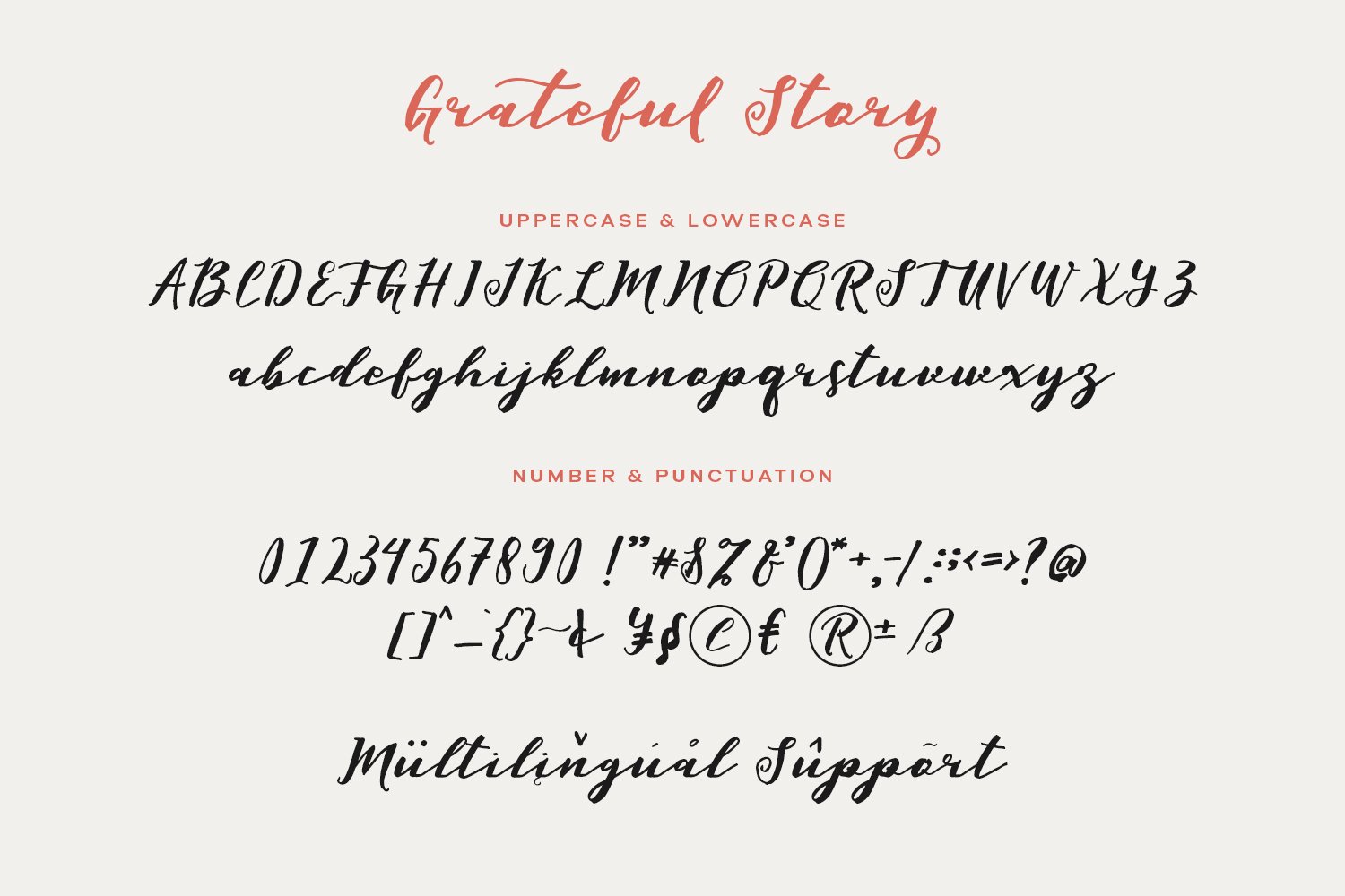 Grateful Story - a handwritten font