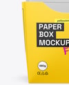 Opened Paper Food Box Mockup