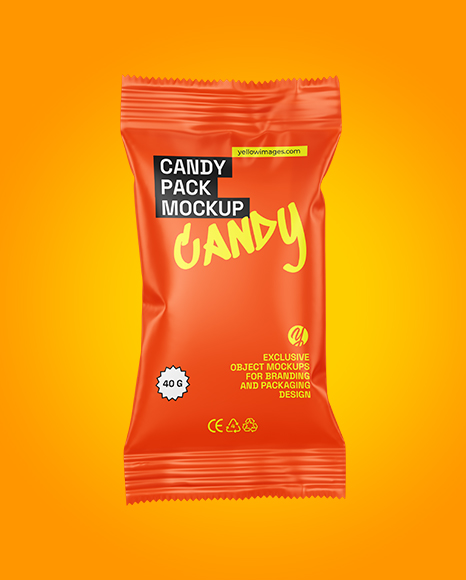 Matte Candy Pack Mockup - Front view
