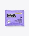 Glossy Sachet Mockup