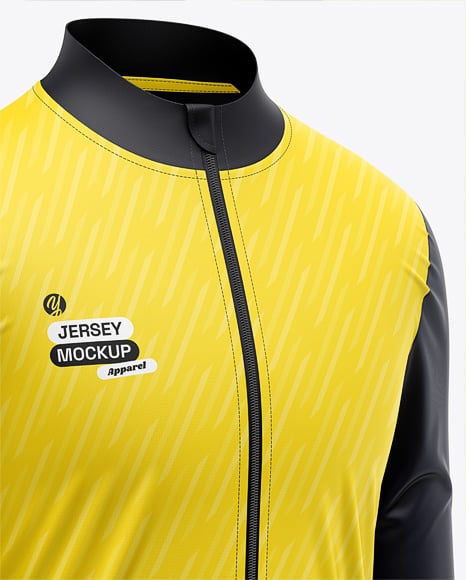 Full-Zip Long Sleeve Jersey Mockup