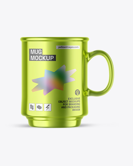 Metallic Mug Mockup - Frosted mug mockup