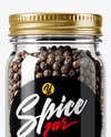 Spice Jar with Whole Black Pepper Mockup
